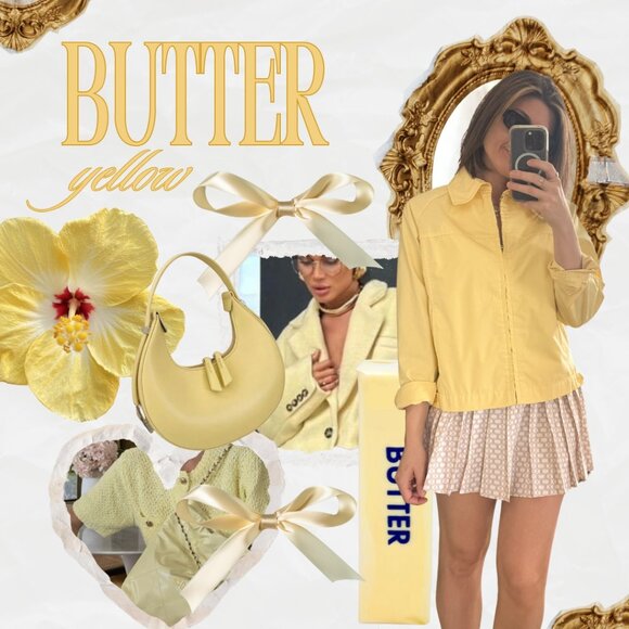 Yellow Bomber Jacket for Women - Picture 6 of 6